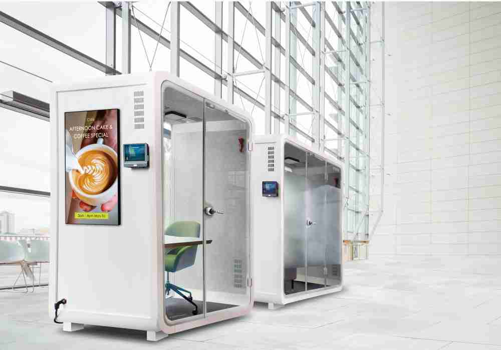 云顶国际8588yd子公司达擎之智慧行动办公舱，，采用PDLC智能调光玻璃设计，，，，透过通电与断电的电流切换，，，呈现透明与雾面效果，，，，具节能降耗特性并兼顾隐私，，确保信息安全